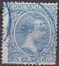 Spain - 1889 - Characters - 5 CTS - Blue - Characters, Alfonso XII - Edifil 215 - Alfonso XII - 0